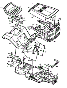 Replacement Parts Chassis & Hood parts for Craftsman Front-Engine Lawn Tractor 502255713 from AppliancePartsPros.com