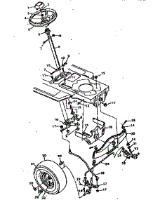 Replacement Parts Steering System parts for Craftsman Front-Engine Lawn Tractor 502255713 from AppliancePartsPros.com