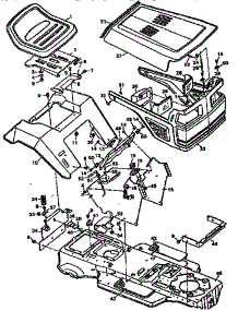 Chassis & Hood parts for Craftsman Front-Engine Lawn Tractor 502255751 from AppliancePartsPros.com