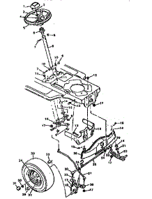 Steering System parts for Craftsman Front-Engine Lawn Tractor 502255751 from AppliancePartsPros.com