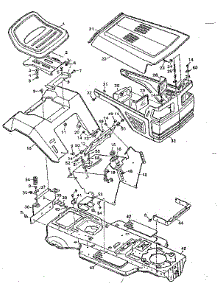 Chassis & Hood parts for Craftsman Front-Engine Lawn Tractor 502255760 from AppliancePartsPros.com