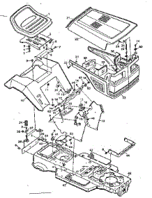 Chassis & Hood parts for Craftsman Front-Engine Lawn Tractor 502255761 from AppliancePartsPros.com