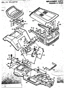 Chassis & Hood parts for Craftsman Front-Engine Lawn Tractor 502255781 from AppliancePartsPros.com