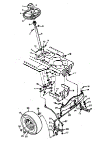 Steering parts for Craftsman Front-Engine Lawn Tractor 502255790 from AppliancePartsPros.com