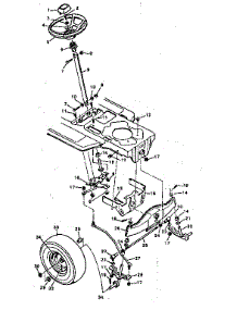 Steering parts for Craftsman Front-Engine Lawn Tractor 502255791 from AppliancePartsPros.com
