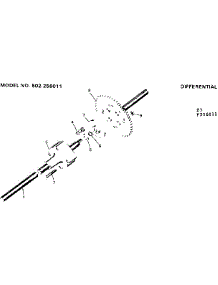 Differential parts for Craftsman Front-Engine Lawn Tractor 502256011 from AppliancePartsPros.com