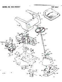 Top Half parts for Craftsman Front-Engine Lawn Tractor 502256037 from AppliancePartsPros.com