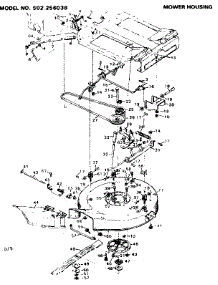 Mower Housing parts for Craftsman Front-Engine Lawn Tractor 502256038 from AppliancePartsPros.com