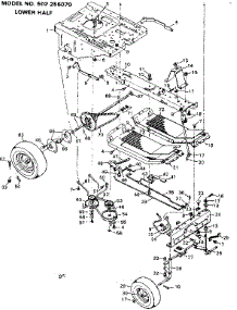 Lower Half parts for Craftsman Front-Engine Lawn Tractor 502256070 from AppliancePartsPros.com