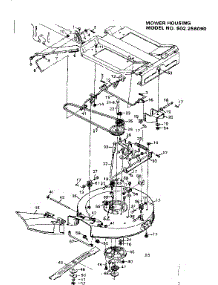 Mower Housing parts for Craftsman Front-Engine Lawn Tractor 502256090 from AppliancePartsPros.com