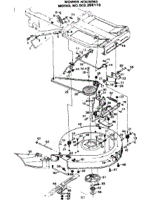 Mower Housing parts for Craftsman Front-Engine Lawn Tractor 502256110 from AppliancePartsPros.com