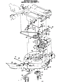 Mower Housing parts for Craftsman Front-Engine Lawn Tractor 502256111 from AppliancePartsPros.com