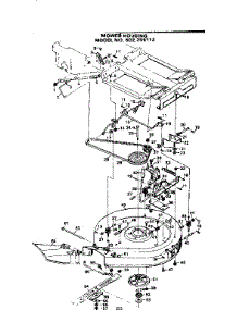 Mower Housing parts for Craftsman Front-Engine Lawn Tractor 502256112 from AppliancePartsPros.com