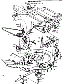 Mower Housing parts for Craftsman Front-Engine Lawn Tractor 502256114 from AppliancePartsPros.com