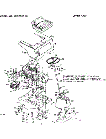 Upper Half parts for Craftsman Front-Engine Lawn Tractor 502256116 from AppliancePartsPros.com