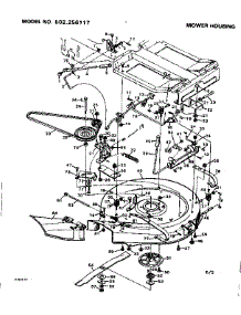 Mower Deck parts for Craftsman Front-Engine Lawn Tractor 502256117 from AppliancePartsPros.com