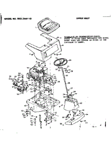 Upper Half parts for Craftsman Front-Engine Lawn Tractor 502256118 from AppliancePartsPros.com