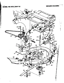 Mower Housing parts for Craftsman Front-Engine Lawn Tractor 502256118 from AppliancePartsPros.com