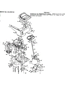 Top Half parts for Craftsman Front-Engine Lawn Tractor 502256122 from AppliancePartsPros.com