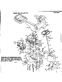 Top Half parts for Craftsman Front-Engine Lawn Tractor 502256128 from AppliancePartsPros.com