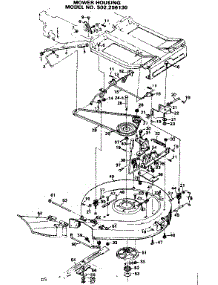 Mower Housing parts for Craftsman Front-Engine Lawn Tractor 502256130 from AppliancePartsPros.com