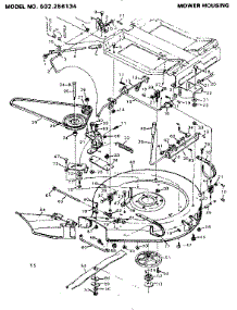 Mower Housing parts for Craftsman Front-Engine Lawn Tractor 502256134 from AppliancePartsPros.com