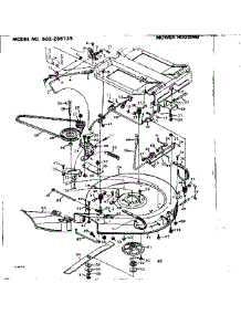 Mower Housing parts for Craftsman Front-Engine Lawn Tractor 502256135 from AppliancePartsPros.com