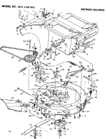 Mower Housing parts for Craftsman Front-Engine Lawn Tractor 502256160 from AppliancePartsPros.com