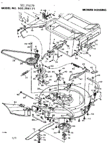 Mower Housing parts for Craftsman Front-Engine Lawn Tractor 502256171 from AppliancePartsPros.com