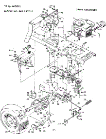 Drive Assembly parts for Craftsman Front-Engine Lawn Tractor 502257010 from AppliancePartsPros.com