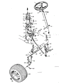 Steering Assembly parts for Craftsman Front-Engine Lawn Tractor 502257011 from AppliancePartsPros.com
