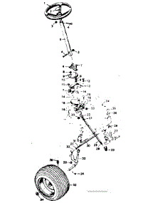Steering Assembly parts for Craftsman Front-Engine Lawn Tractor 502257040 from AppliancePartsPros.com