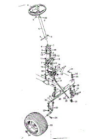 Steering Assembly parts for Craftsman Front-Engine Lawn Tractor 502257041 from AppliancePartsPros.com