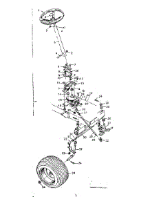 Steering Assembly parts for Craftsman Front-Engine Lawn Tractor 502257042 from AppliancePartsPros.com