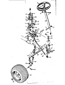Steering Assembly parts for Craftsman Front-Engine Lawn Tractor 502257043 from AppliancePartsPros.com