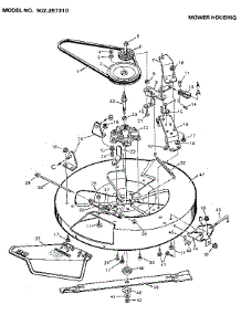 Mower Housing parts for Craftsman Front-Engine Lawn Tractor 502257310 from AppliancePartsPros.com