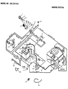 Wiring System parts for Craftsman Front-Engine Lawn Tractor 502257310 from AppliancePartsPros.com