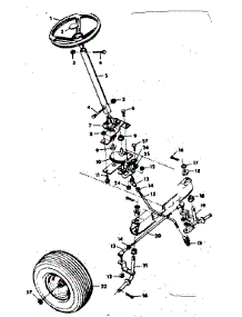 Steering & Front Axle parts for Craftsman Front-Engine Lawn Tractor 50225891 from AppliancePartsPros.com