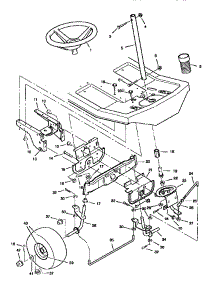 Steering parts for Craftsman Front-Engine Lawn Tractor 502270110 from AppliancePartsPros.com