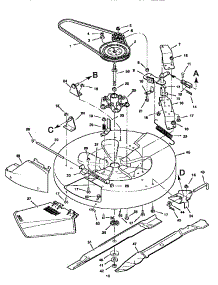 Mower Housing parts for Craftsman Front-Engine Lawn Tractor 502270110 from AppliancePartsPros.com