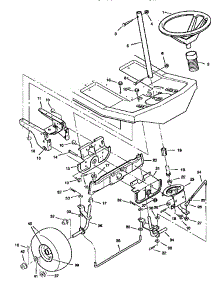 Steering parts for Craftsman Rear-Engine Riding Mower 502270210 from AppliancePartsPros.com