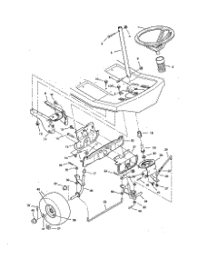 Steering parts for Craftsman Rear-Engine Riding Mower 502270211 from AppliancePartsPros.com