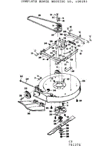 Complete Mower Housing parts for Craftsman Front-Engine Lawn Tractor 50281375 from AppliancePartsPros.com