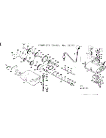 Transmission parts for Craftsman Front-Engine Lawn Tractor 50281375 from AppliancePartsPros.com
