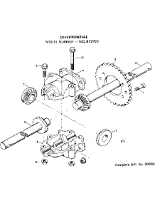 Differential parts for Craftsman Front-Engine Lawn Tractor 502813780 from AppliancePartsPros.com