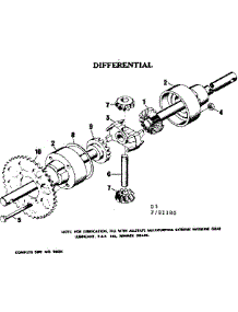 Differential parts for Craftsman Front-Engine Lawn Tractor 50281380 from AppliancePartsPros.com