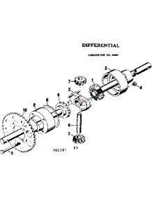 Differential parts for Craftsman Front-Engine Lawn Tractor 50281381 from AppliancePartsPros.com
