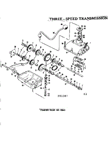 Three-Speed Transmission parts for Craftsman Front-Engine Lawn Tractor 50281381 from AppliancePartsPros.com