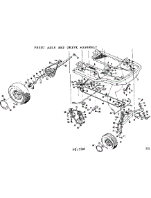 Front Axle And Drive Assembly parts for Craftsman Front-Engine Lawn Tractor 50281390 from AppliancePartsPros.com