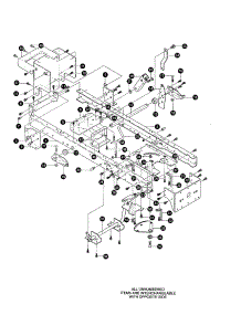Frame Assembly parts for Yard King Front-Engine Lawn Tractor 50565X89 from AppliancePartsPros.com